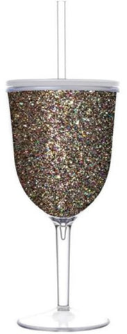 Acrylic Glitter Wine Glass