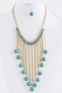 Turquoise and gold necklace